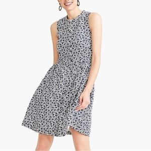 J. Crew Blue and White Floral Midi Dress